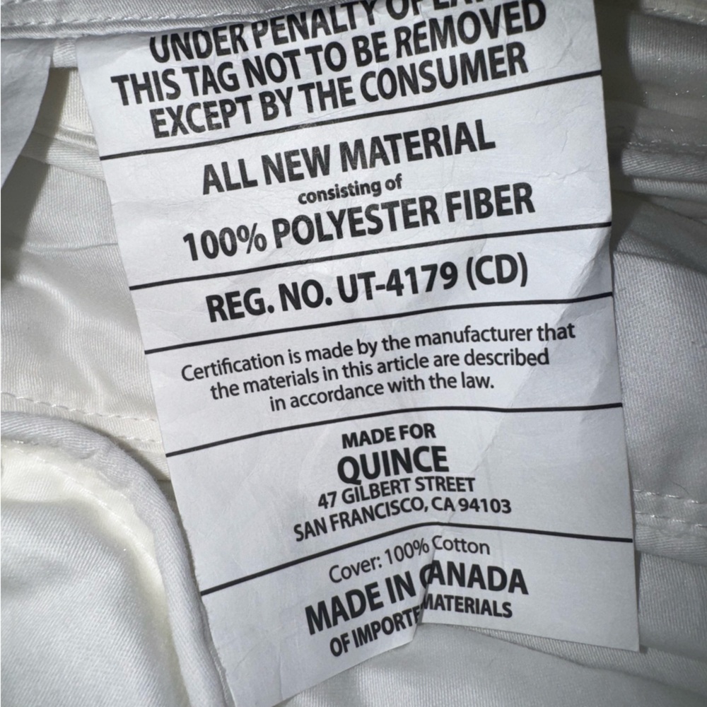 Brand NEW Quince Premium White Down Alternative Comforter - Picture 5 of 10